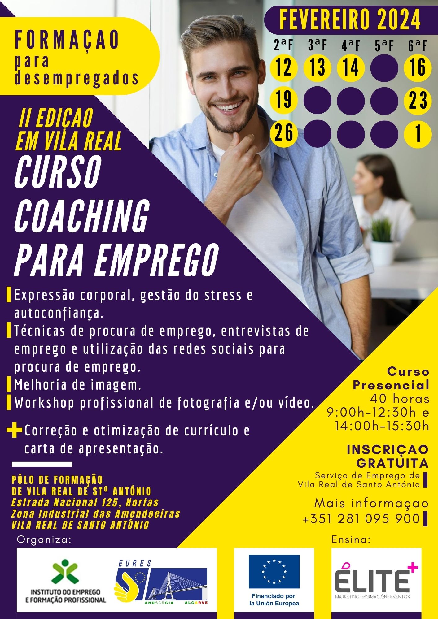Curso Coaching para Emprego en Vila-Real de Santo Antonio- EURES-T